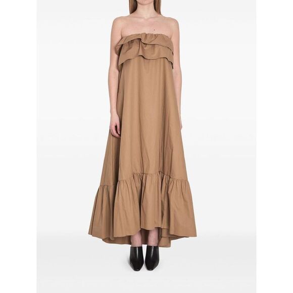 SAINT LAURENT Women's Strapless Ruffled Tiered Maxi Dress Women CANNELLE Dresses